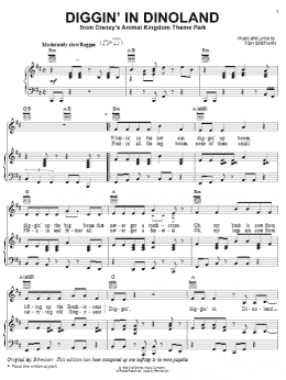 page one of Diggin' In Dinoland (Piano, Vocal & Guitar Chords (Right-Hand Melody))