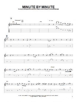 page one of Minute By Minute (Guitar Tab)