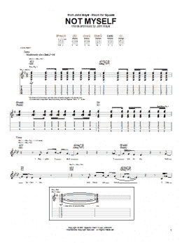 page one of Not Myself (Guitar Tab)