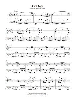 page one of Avril 14th (Piano Solo)