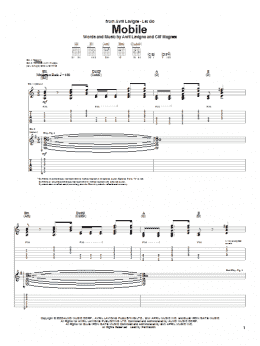 page one of Mobile (Guitar Tab)