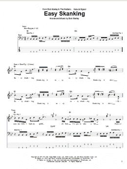 page one of Easy Skanking (Bass Guitar Tab)