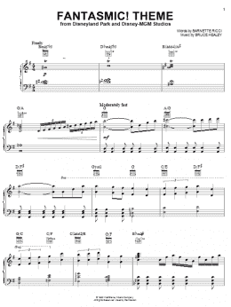 page one of Fantasmic! (Piano, Vocal & Guitar Chords (Right-Hand Melody))
