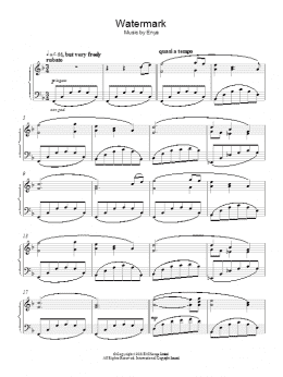 page one of Watermark (Piano Solo)