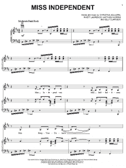 page one of Miss Independent (Piano, Vocal & Guitar Chords (Right-Hand Melody))