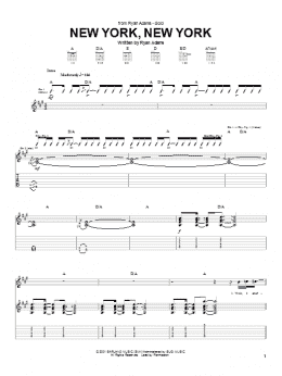 page one of New York, New York (Guitar Tab)