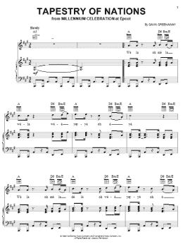 page one of Tapestry Of Nations (Piano, Vocal & Guitar Chords (Right-Hand Melody))