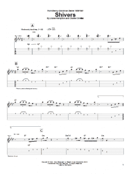 page one of Shivers (Guitar Tab)