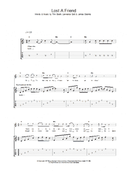 page one of Lost A Friend (Guitar Tab)