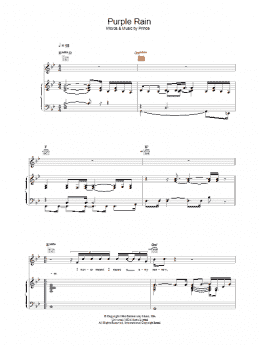 page one of Purple Rain (Piano, Vocal & Guitar Chords)