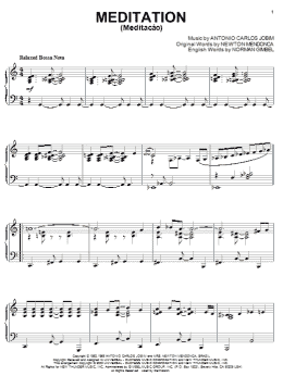 page one of Meditation (Meditacao) (Piano Solo)