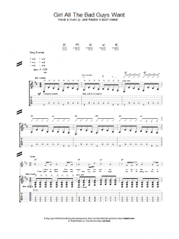 page one of Girl All The Bad Guys Want (Guitar Tab)