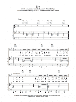 page one of Sly (Piano, Vocal & Guitar Chords)