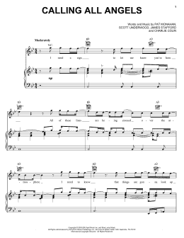page one of Calling All Angels (Piano, Vocal & Guitar Chords (Right-Hand Melody))
