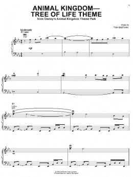 page one of Animal Kingdom - Tree Of Life Theme (Piano, Vocal & Guitar Chords (Right-Hand Melody))