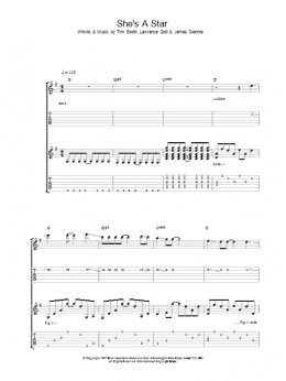 page one of She's A Star (Guitar Tab)
