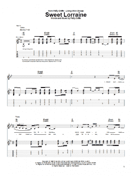 page one of Sweet Lorraine (Guitar Tab)