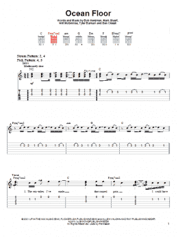 page one of Ocean Floor (Easy Guitar Tab)