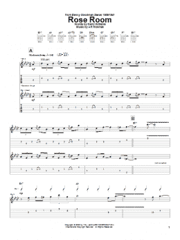 page one of Rose Room (Guitar Tab)