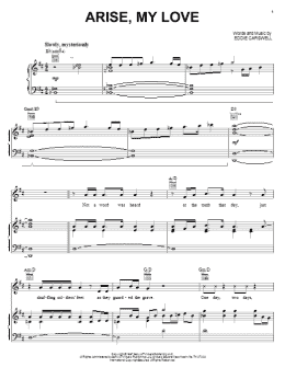 page one of Arise, My Love (Piano, Vocal & Guitar Chords (Right-Hand Melody))