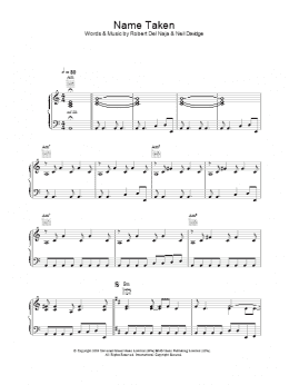 page one of Name Taken (Piano, Vocal & Guitar Chords)