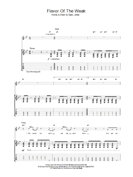 page one of Flavor Of The Weak (Guitar Tab)