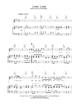 page one of Louie, Louie (Piano, Vocal & Guitar Chords)