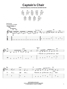 page one of Captain's Chair (Easy Guitar Tab)