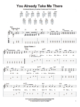 page one of You Already Take Me There (Easy Guitar Tab)