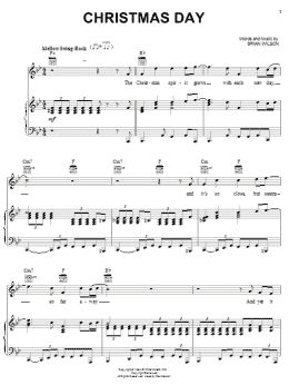 page one of Christmas Day (Piano, Vocal & Guitar Chords (Right-Hand Melody))