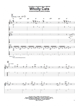 page one of Wholly Cats (Guitar Tab)