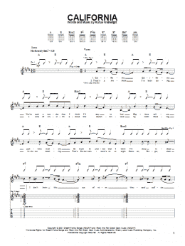 page one of California (Guitar Tab)