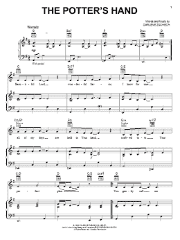 page one of The Potter's Hand (Piano, Vocal & Guitar Chords (Right-Hand Melody))