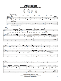 page one of Adoration (Guitar Tab)