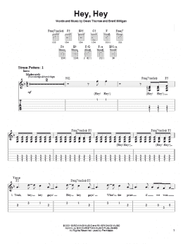page one of Hey, Hey (Easy Guitar Tab)