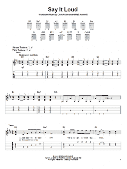page one of Say It Loud (Easy Guitar Tab)