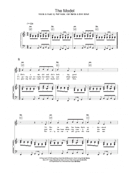 page one of The Model (Piano, Vocal & Guitar Chords)