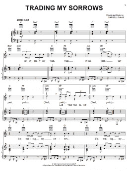 page one of Trading My Sorrows (Piano, Vocal & Guitar Chords (Right-Hand Melody))