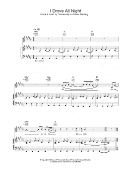 page one of I Drove All Night (Piano, Vocal & Guitar Chords)