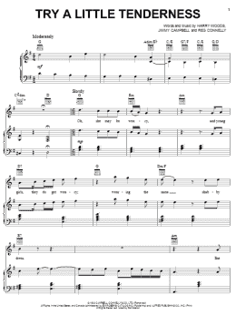 page one of Try A Little Tenderness (Piano, Vocal & Guitar Chords (Right-Hand Melody))