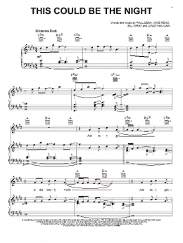 page one of This Could Be The Night (Piano, Vocal & Guitar Chords (Right-Hand Melody))