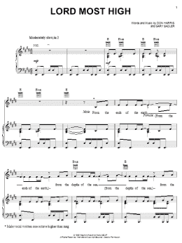 page one of Lord Most High (Piano, Vocal & Guitar Chords (Right-Hand Melody))
