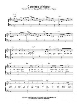 page one of Careless Whisper (Piano Solo)