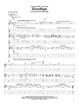page one of Goodbye (Guitar Tab)