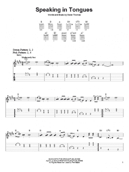 page one of Speaking In Tongues (Easy Guitar Tab)