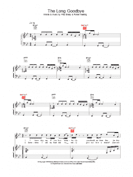 page one of The Long Goodbye (Piano, Vocal & Guitar Chords)