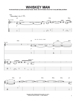 page one of Whiskey Man (Guitar Tab)