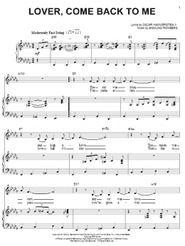 page one of Lover, Come Back To Me (Piano & Vocal)