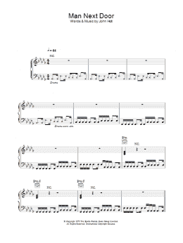 page one of Man Next Door (Piano, Vocal & Guitar Chords)
