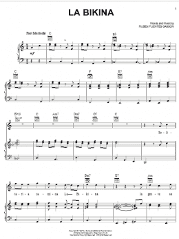 page one of La Bikina (Piano, Vocal & Guitar Chords (Right-Hand Melody))